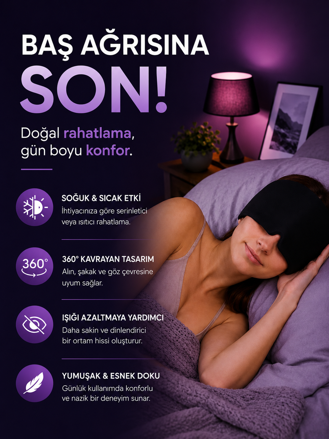 Migren Ve Baş Ağrısı Giderici Başlık