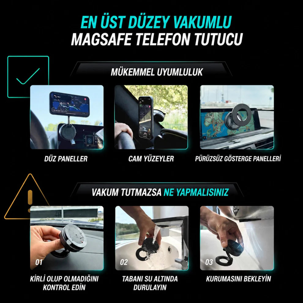 Vakumlu Telefon Tutucu